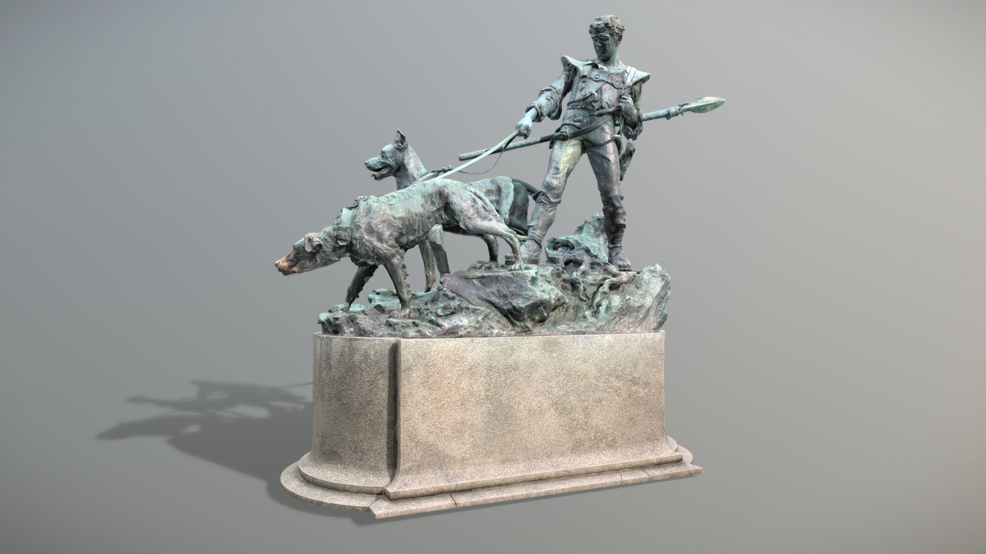 Statue of a hunter