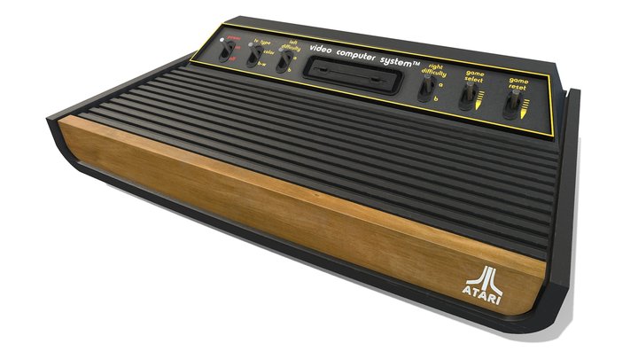 Atari 2600 : Retro Video Games Console 3D Model