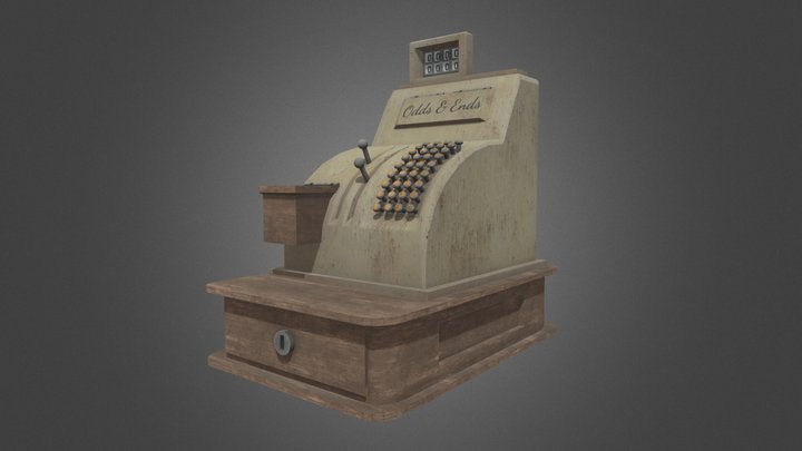 Old Cash Register 3D Model