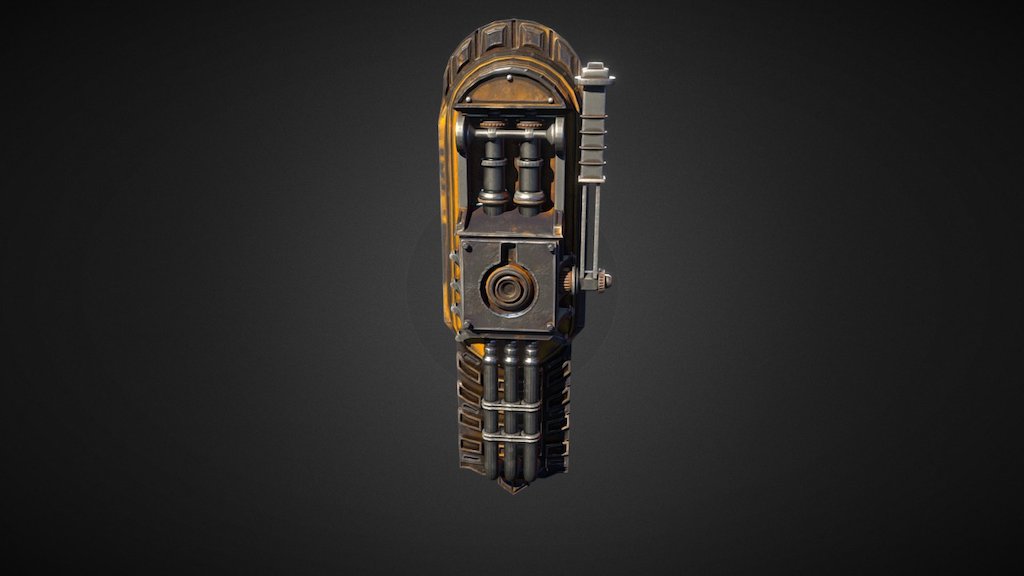 Mechanical Steampunk Metal Lever - 3D model by Emil Skriver ...