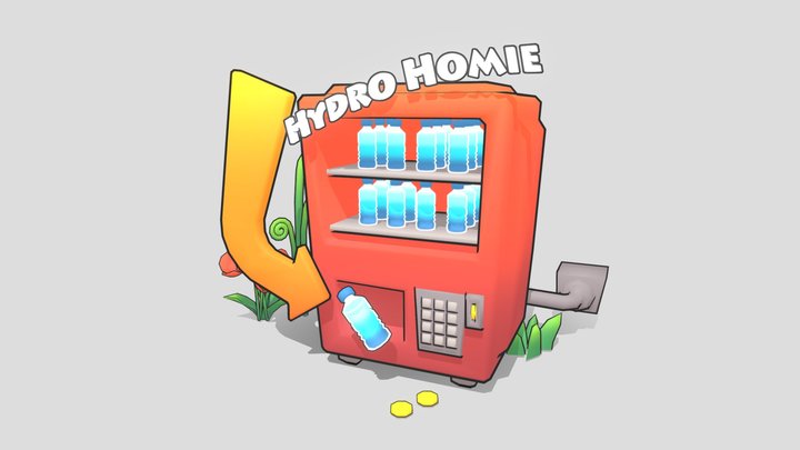Low poly Vending Machine 3D Model