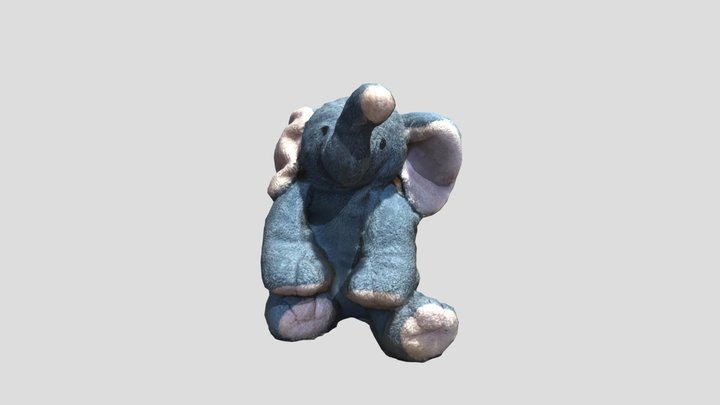 Elephant Stuffed Animal 3D Model