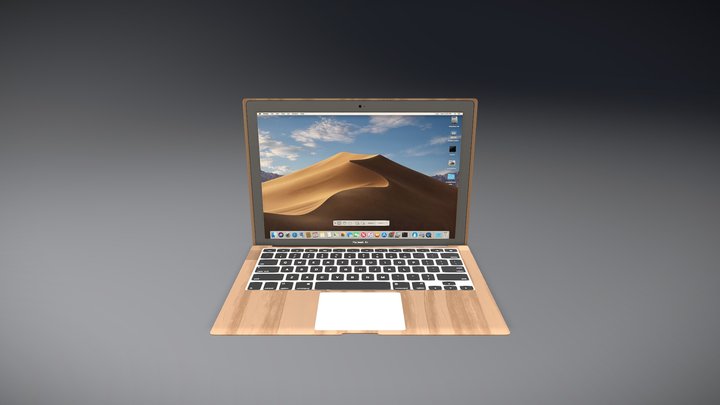 Macbook Air Baked 3D Model