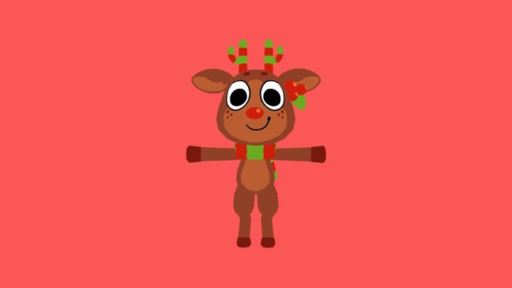 Holly Jolly Rudie - Dandy's World 3D Model
