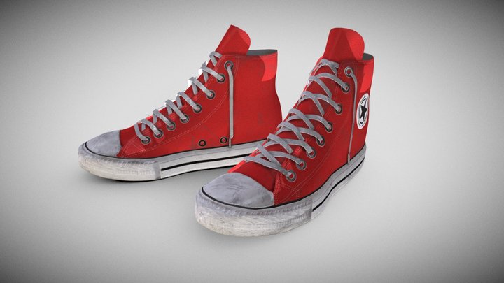 Generic "Converse style" Sneakers 3D Model
