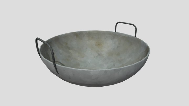 Stylized Wok 3D Model
