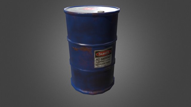 Oil Drum 3D Model
