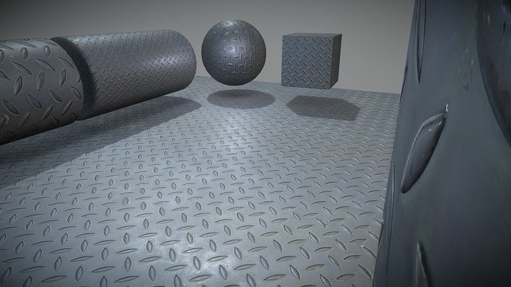 Metal-Plate 1 | Texture Set (6) 3D Model