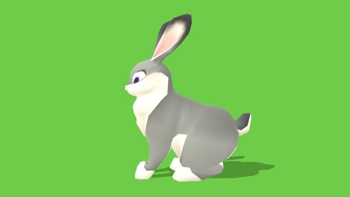 Rabbit - Animated Low Poly – Kostenloses 3D-Modell STL
