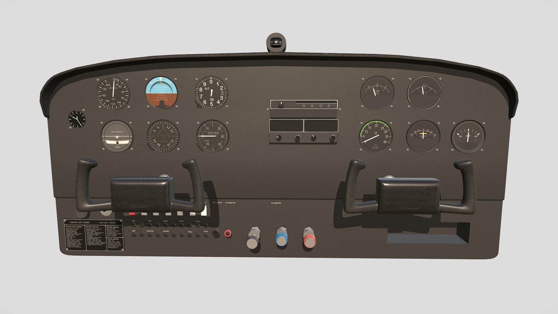 Basic Aircraft Instrument Panel - 3D model by JG3D (@jg-3d) [f7893c2 ...