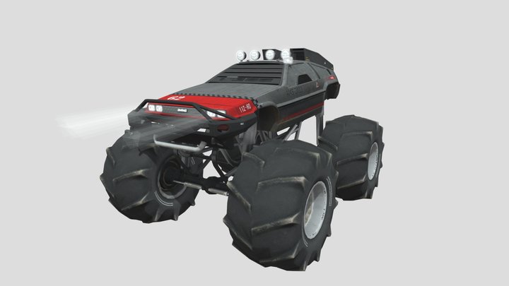 delorean dmc-12 monster truck – Modelo 3D gratuito STL