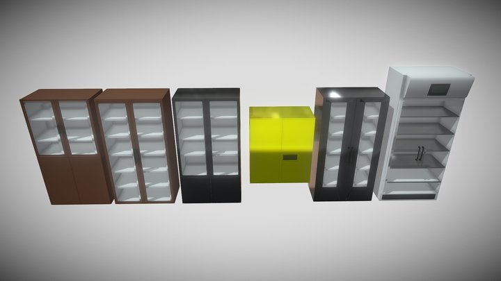 Cupboards, Drawers and Coolers 3D Model