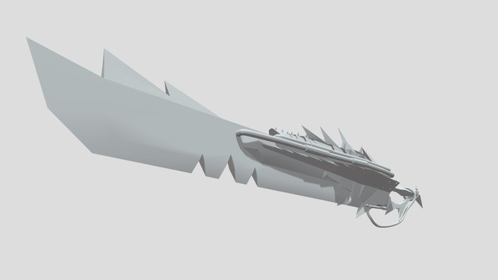 Monster Hunter - Espada Modificada de Rathalos 3D Model