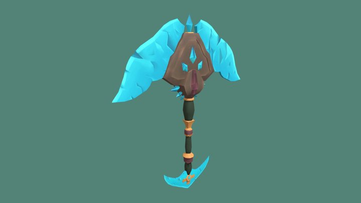 Ornate Gem Axe 3D Model