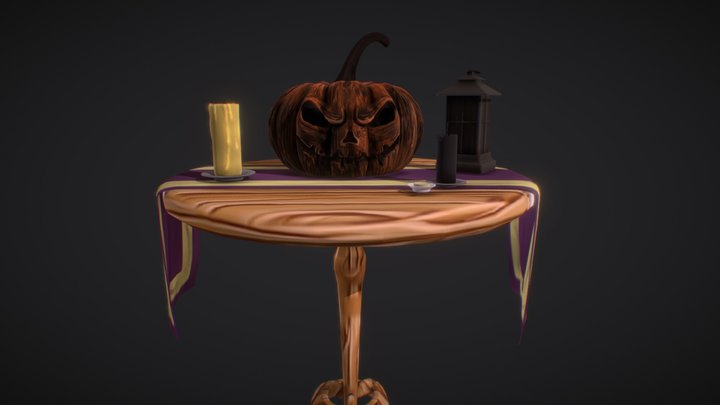 Halloween Table 3D Model