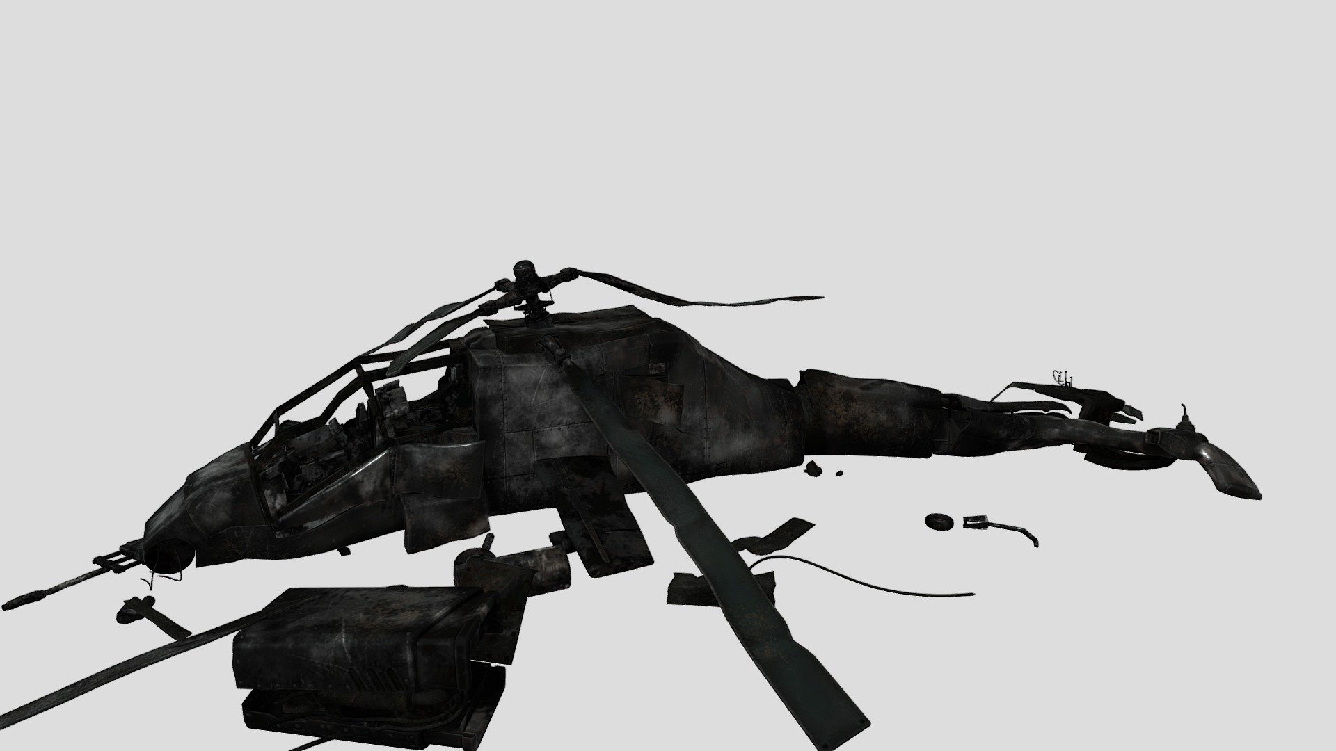 CRASHED HELICOPTER 3D model by M Junia (majedjunia) [f7953df