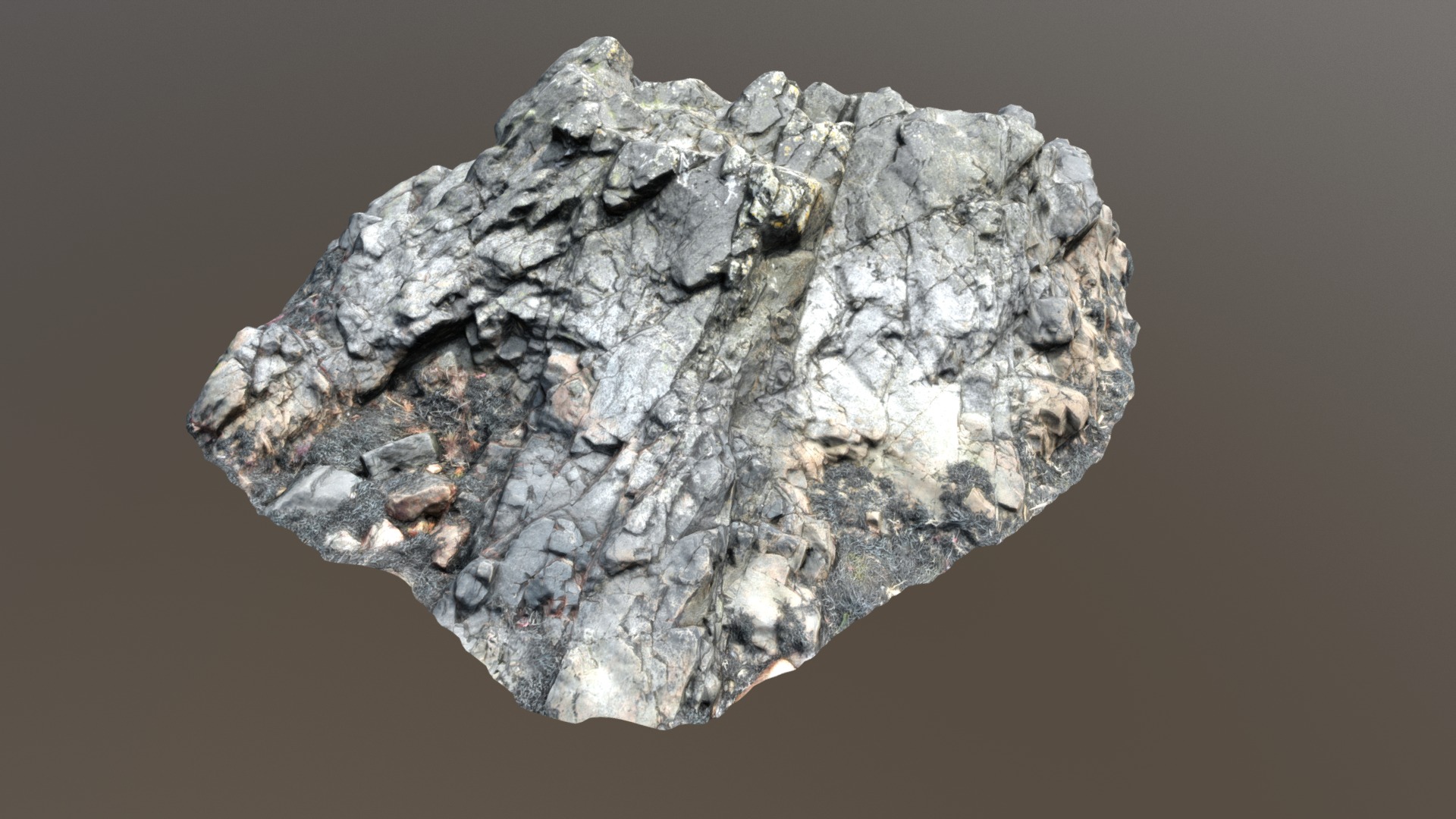 3D model Nature Rock Cliff H2 - This is a 3D model of the Nature Rock Cliff H2. The 3D model is about a rock with a dark background.