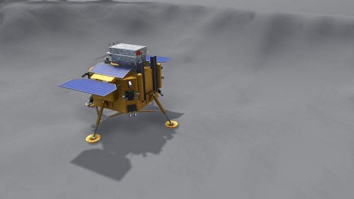 Chang'e 4 lunar rover 3D Model