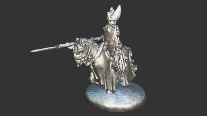 Swan Knight of Dol Amroth (Mounted) - 3D Scanned 3D Model