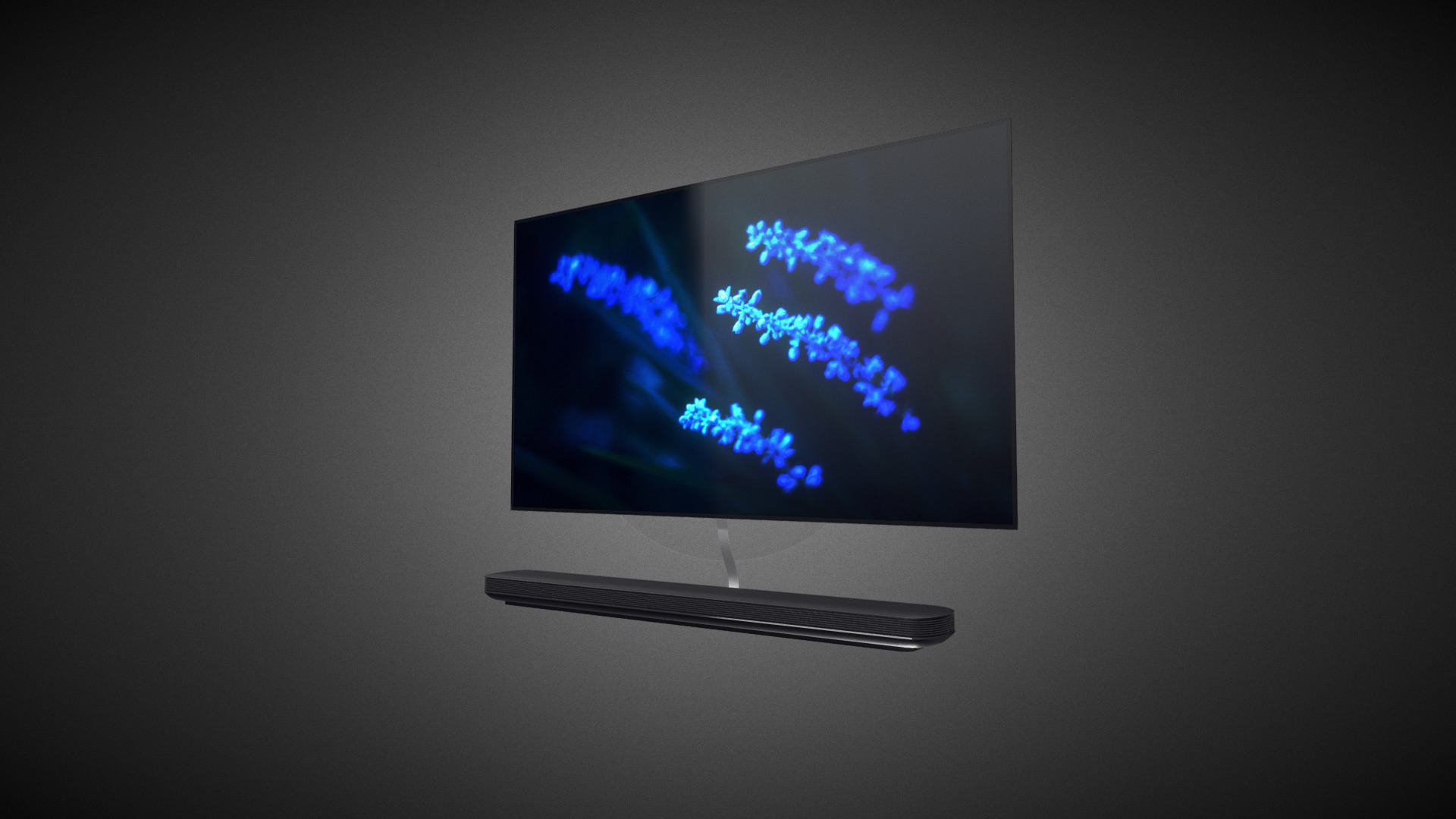 3D model LG Signature OLED TV W for Element 3D - This is a 3D model of the LG Signature OLED TV W for Element 3D. The 3D model is about a computer monitor with a keyboard.