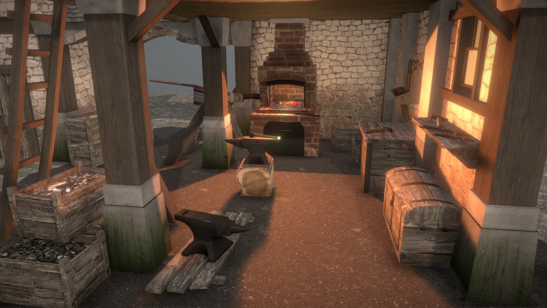 Medieval forge - Download Free 3D model by Arte Hexe (@illusive