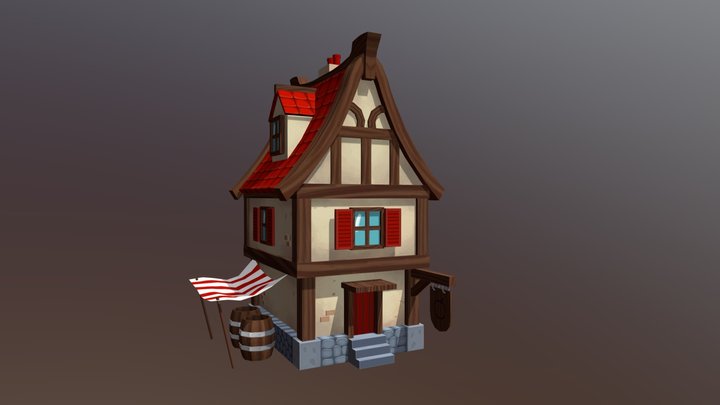 Fantasy House 3D Model