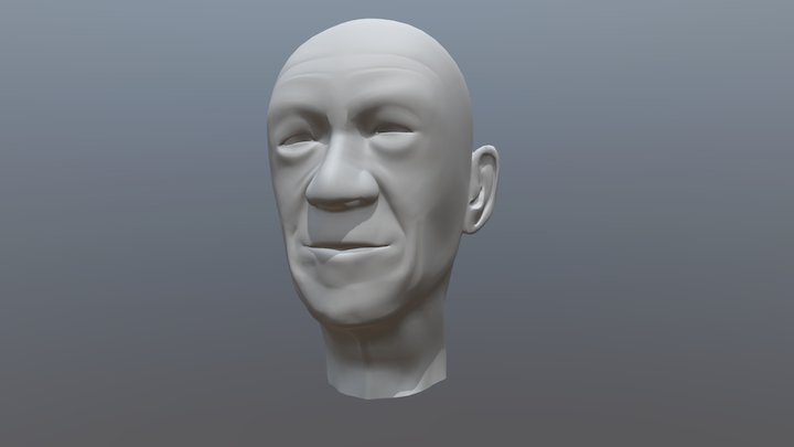 Ian McKellen 3D Head 3D Model