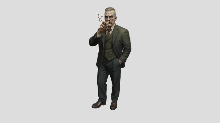 The Gentleman Smoker 3D Model