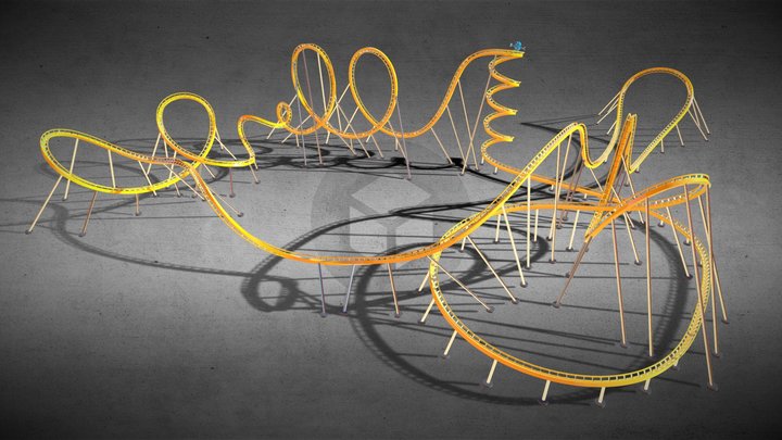 Bot riding a roller coaster – Modello 3D gratuito STL