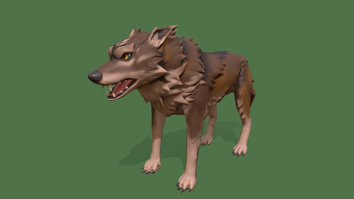 Stylized Wolf 3D Model