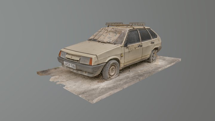 Ancient Lada 2109 (RAW) 3D Model
