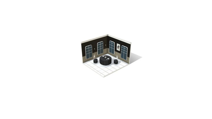 Restaurant Interior Lowpoly 3D Model