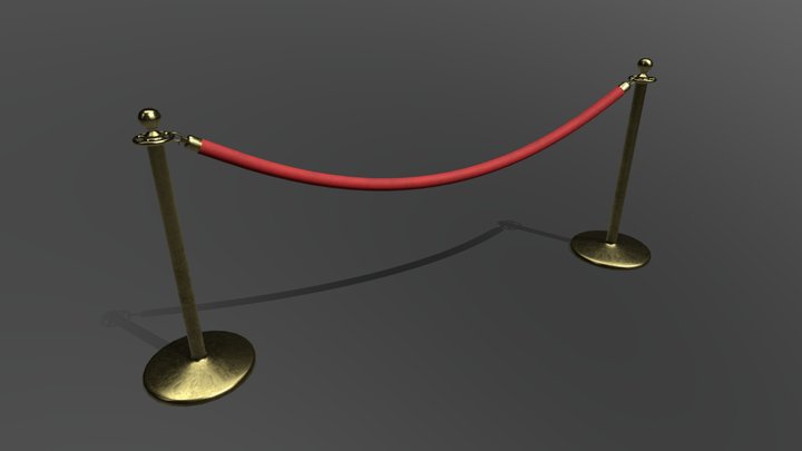 Velvet Rope 3D Model