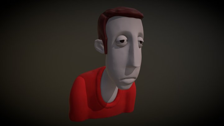 Sculpt January 17. Emotions:  Boredom 3D Model