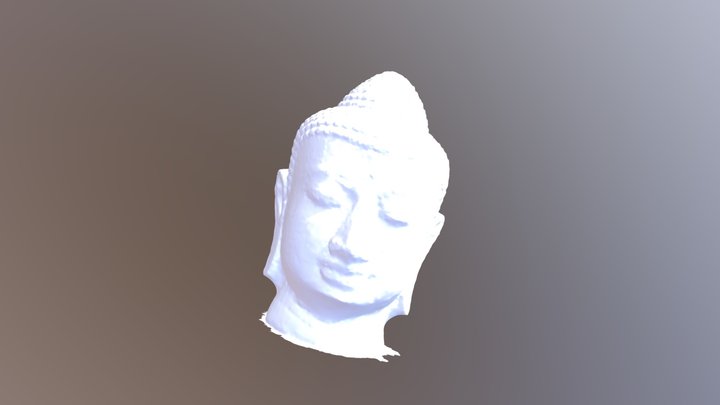 Bali Buddha head sculpture 3D Model