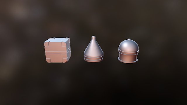 Cube, Cone, Sphere 3D Model
