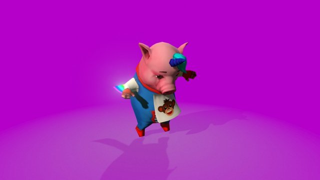 Furious Fightpub - Piggycorn 3D Model