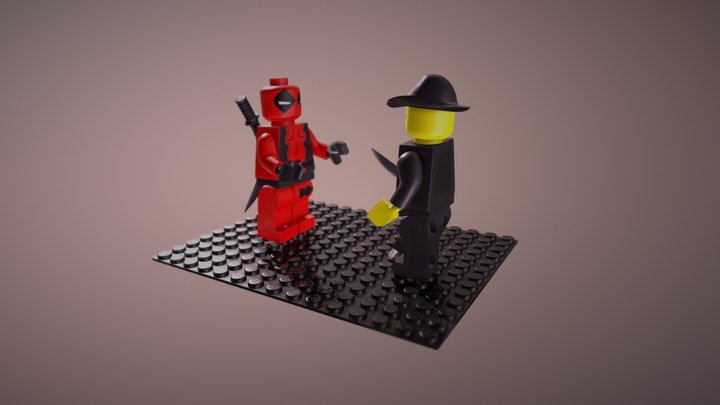 Lego Deadpool 3D Model