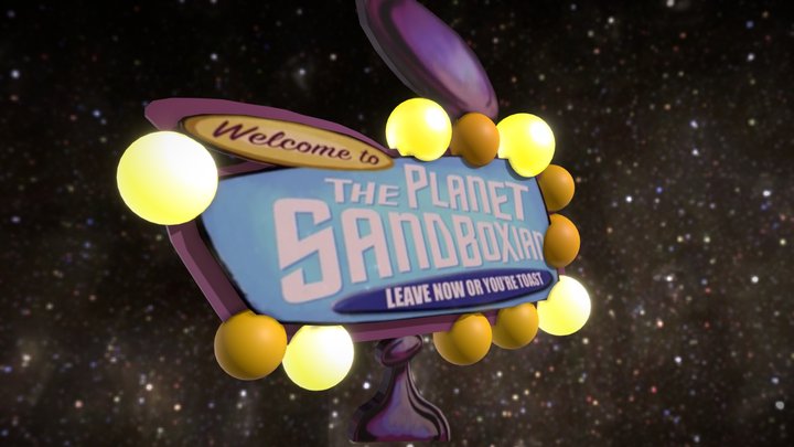 Planet Sandboxian Sign 3D Model