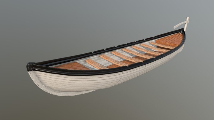 USS Montauk Lifeboat 3D Model