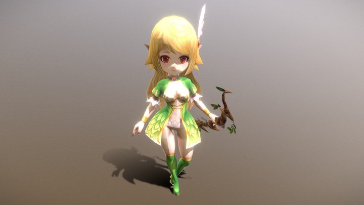 Casual RPG Character - 10 Gaysha 3D Model