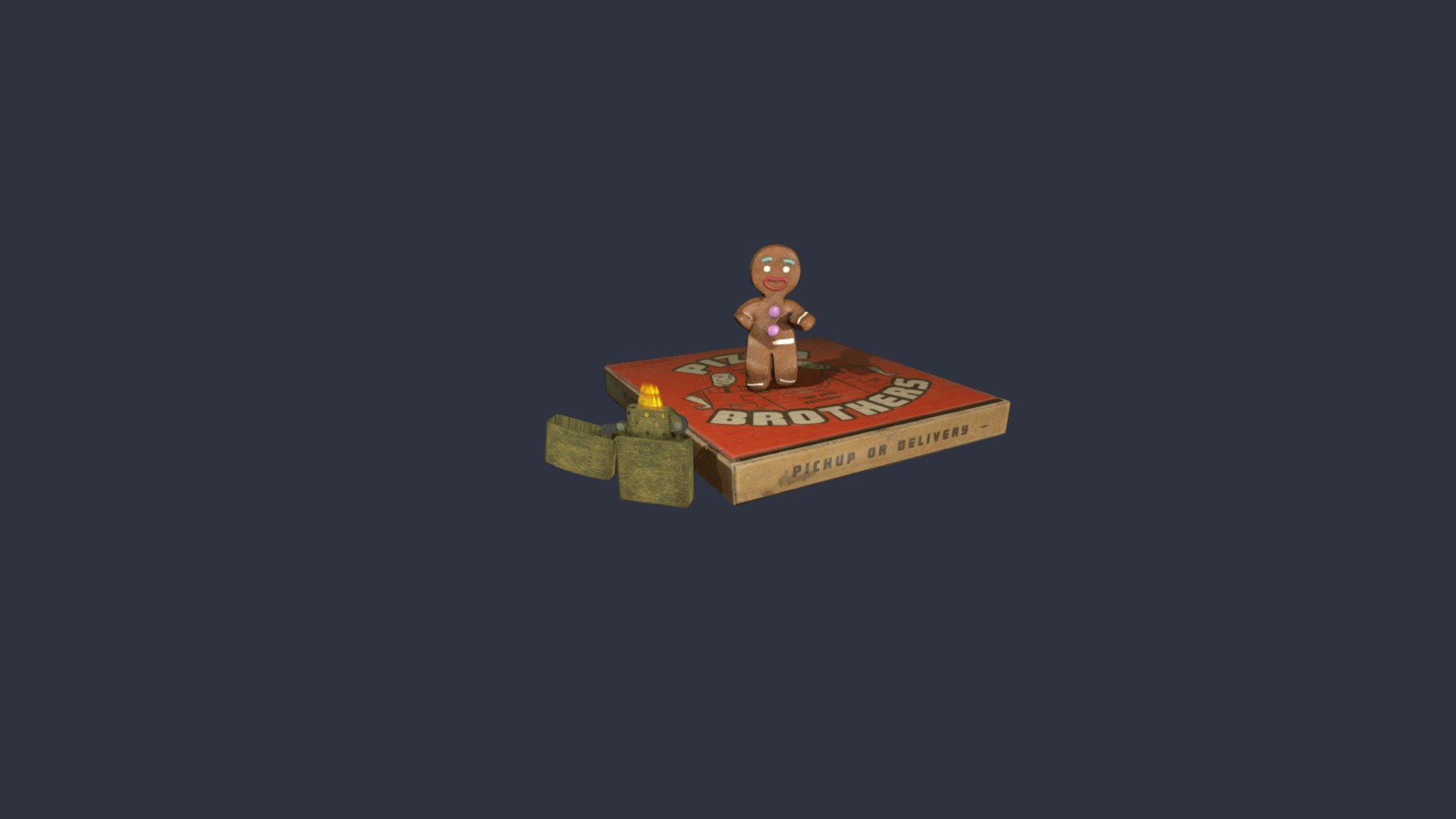 Stage Ginger pizzaman — Sketchfab embed 3D viewer