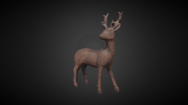 Reindeer Statue 3D Model