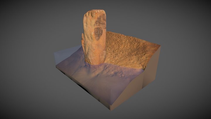 Grotte Cosquer : secteur 103 - Cheval sur pilier 3D Model