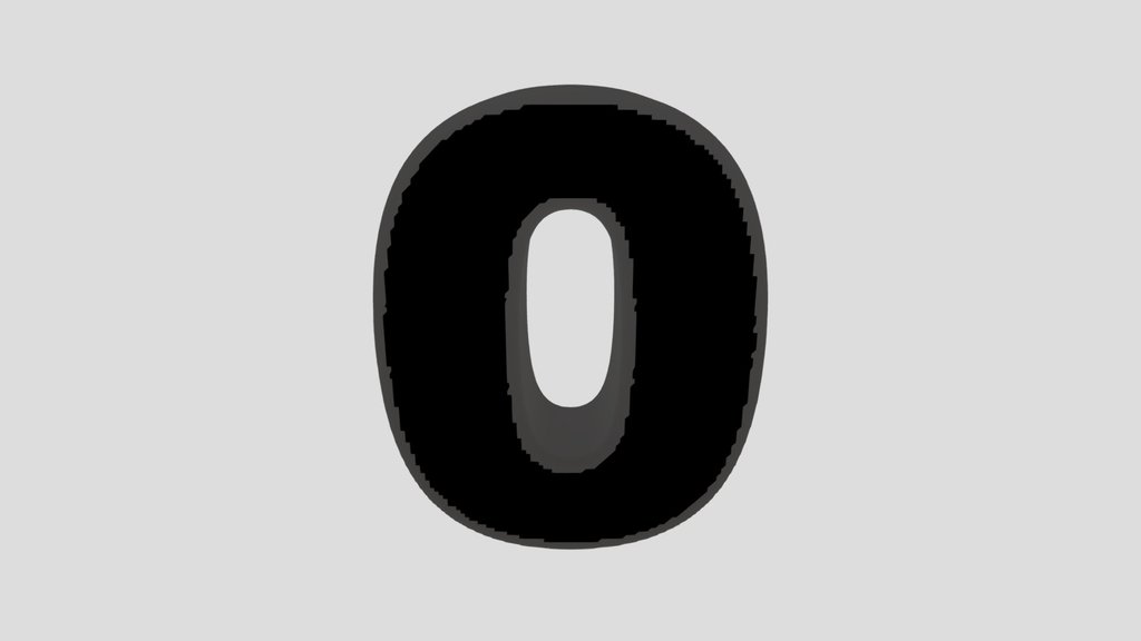 0 Number Numeric Stone Carved