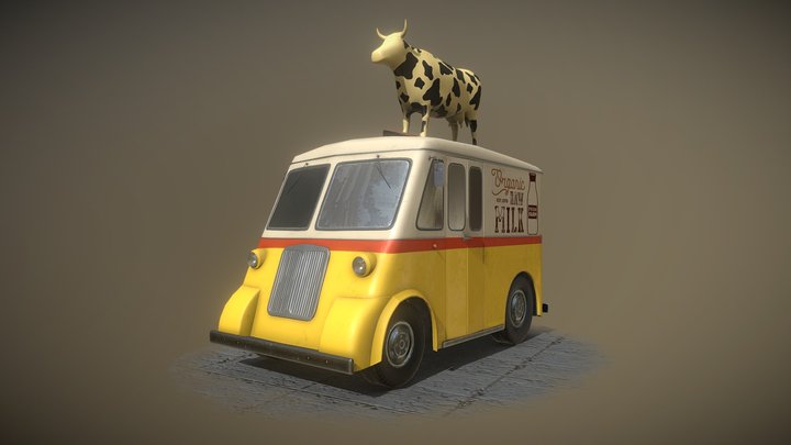 Milk car 3D Model