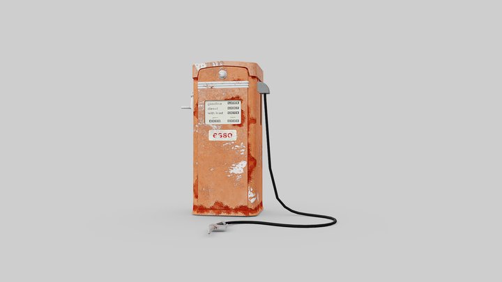 Rusty Gas Pump 3D Model