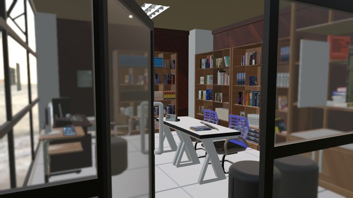 3D Perpustakaan 3D Model