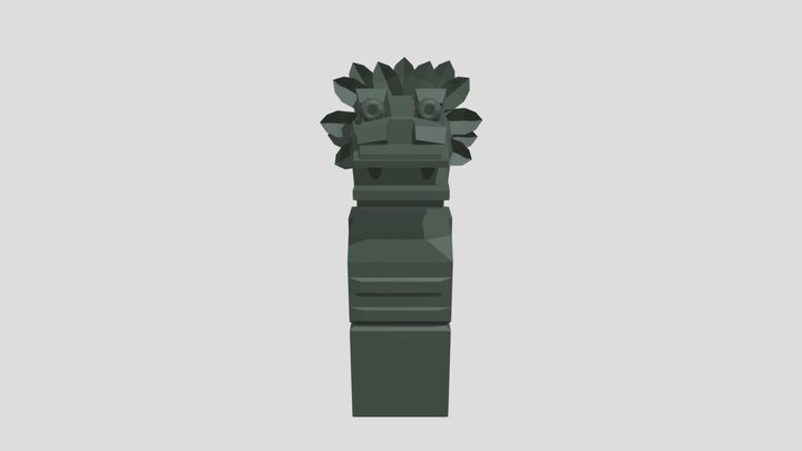 Dragon state low poly 3D Model