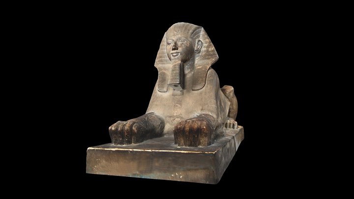 Granite Sphinx Statue of Hatshepsut 3D Model